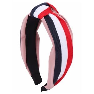5/$10❤️❤️❤️NEW Red White Navy Blue & FeatherPink Knot Headband